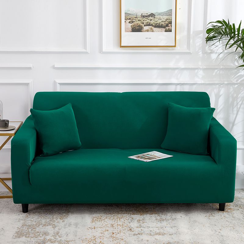 四季纯色沙发套 单人（90-140cm) 墨绿