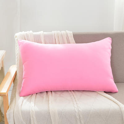 特价枕芯系列-亲肤羽丝枕 粉色低枕