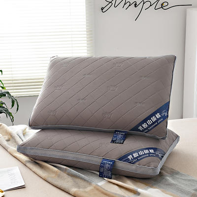 2020新款天然乳胶热熔枕枕头枕芯-48*74cm/只 灰色 (3)