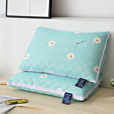 2020新款天然乳胶热熔枕枕头枕芯-48*74cm/只 小雏菊浅绿色