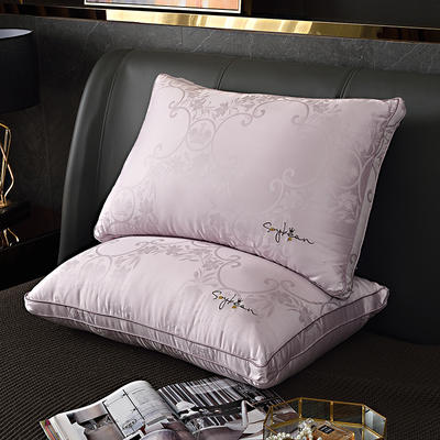2020新款大豆纤维枕枕头枕芯-48*74cm/只 粉紫色