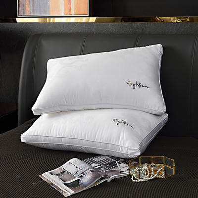 2020新款大豆纤维枕枕头枕芯-48*74cm/只 浅灰色
