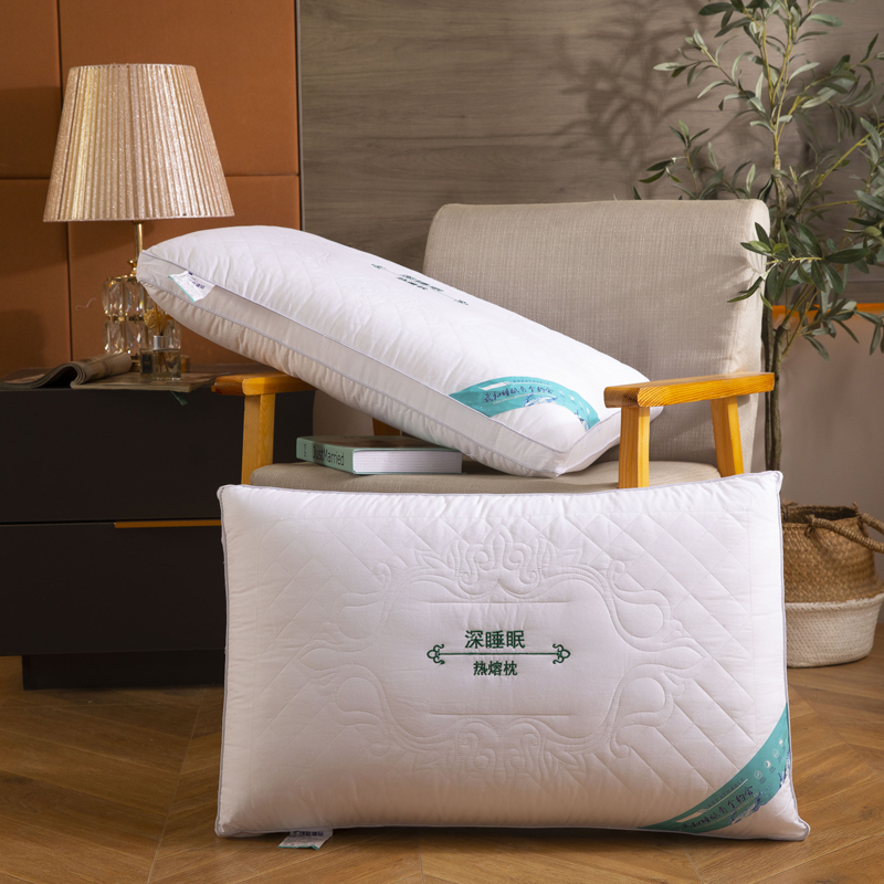 2021新款枕头枕芯全棉深睡眠热熔枕48*74cm 白色
