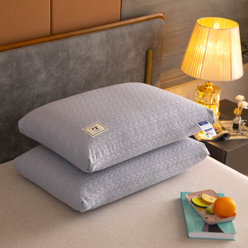 2021新款枕头枕芯全棉针织热熔枕48*74cm 灰色