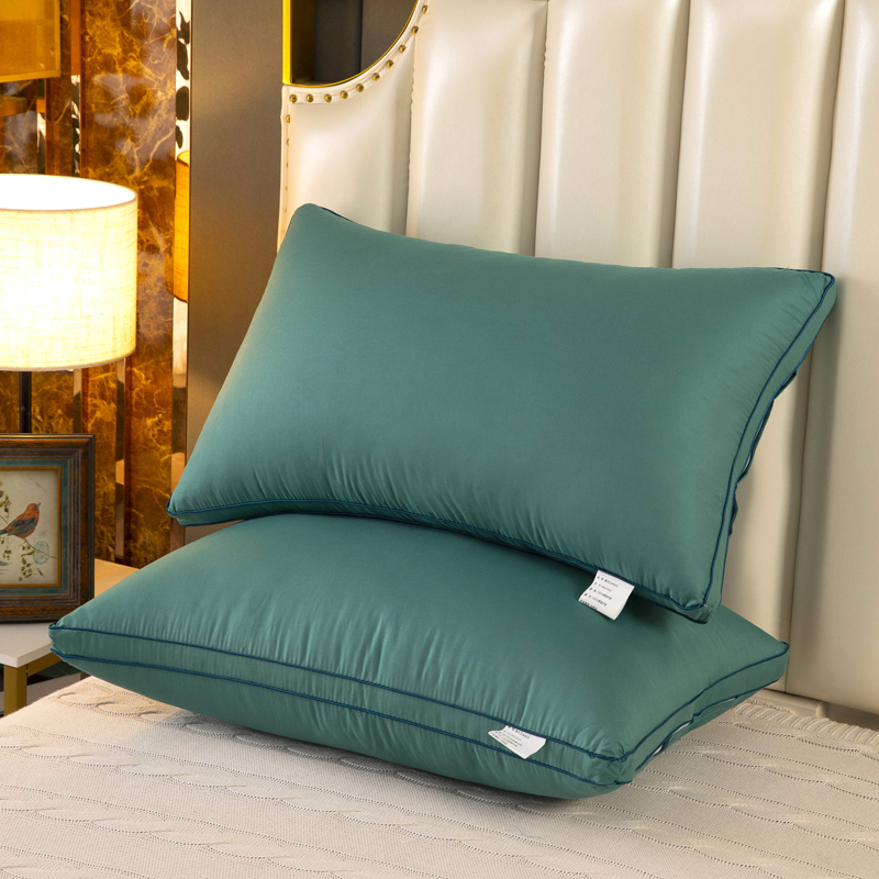 2021新款枕头枕芯精品立体磨毛枕48*74cm 绿色