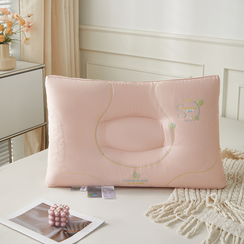 2024新款玻尿酸蚕丝枕 枕头枕芯 48*74cm/只 粉色