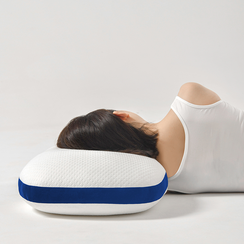 2023新款HI!SLEEP面包枕 枕头枕芯 蓝边-高枕