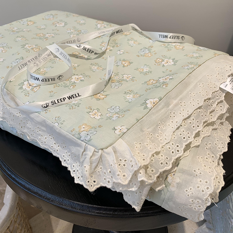 2025新款全棉花边款床盖同款夏被（有同款床盖）