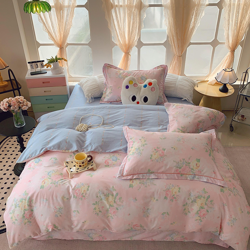 2025新款亲肤舒适小清新印花全棉四件套