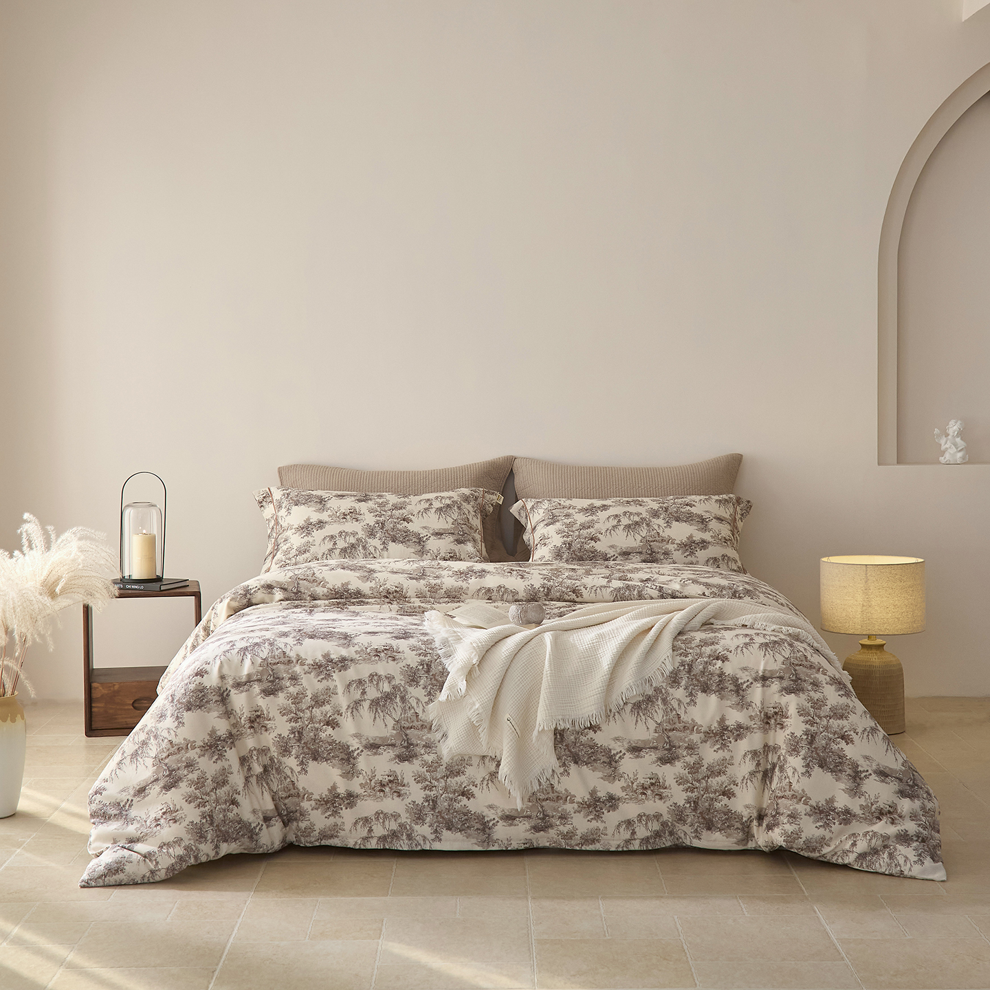 2026新款亚麻棉四件套 树屋