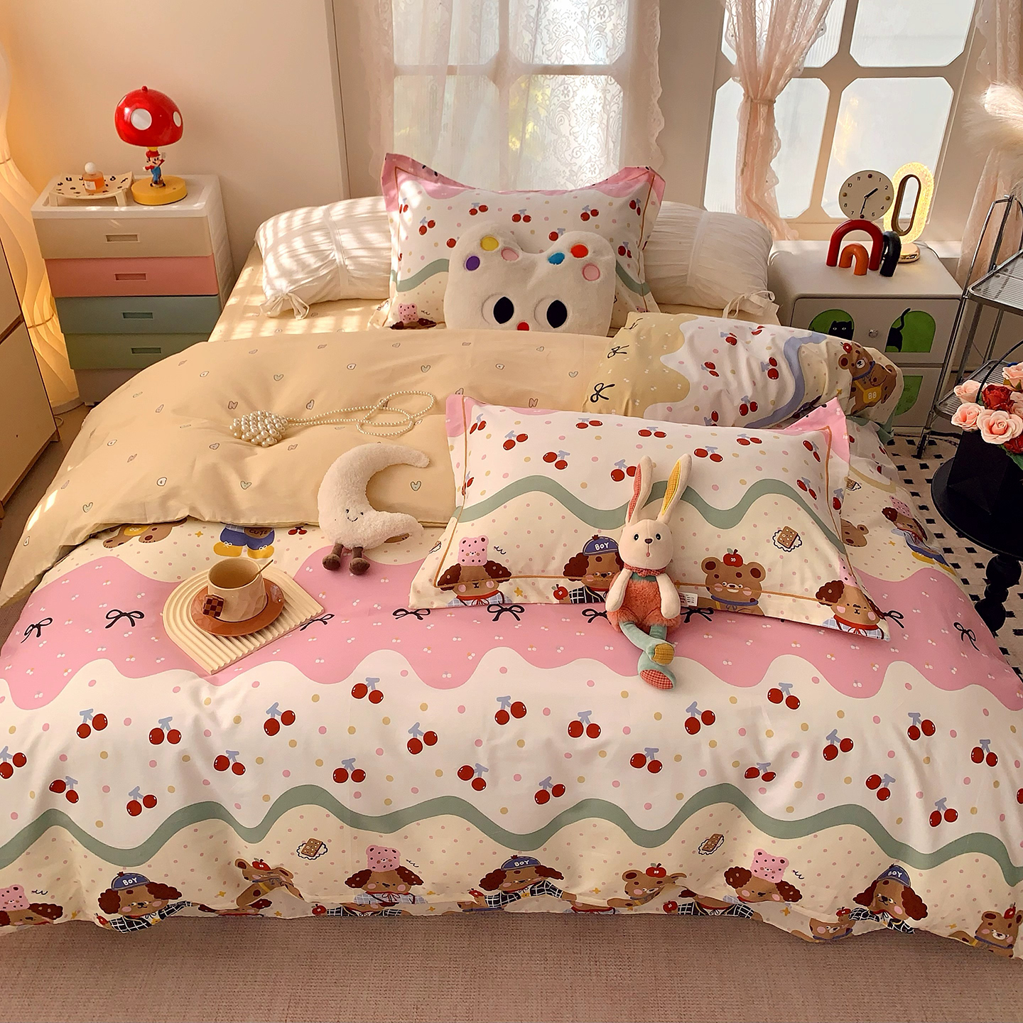 2026新款纯棉四件套-第一波 樱桃狗狗