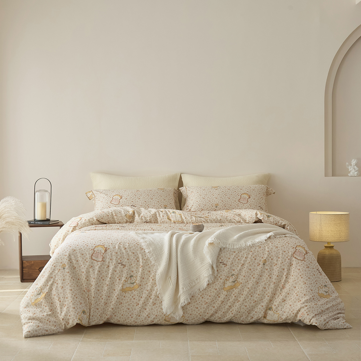 2026新款亚麻棉四件套 绮梦