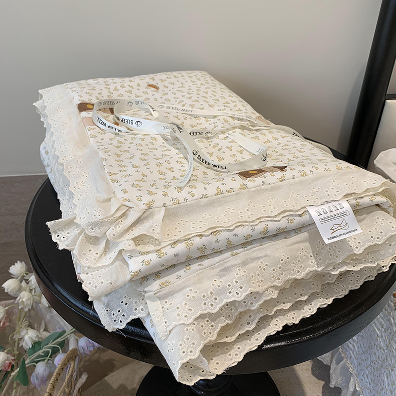 2025新款全棉花边款床盖同款夏被（有同款床盖）