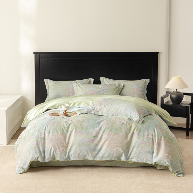 2026新款50s阿克苏长绒棉数码印花四件套 云梦泽