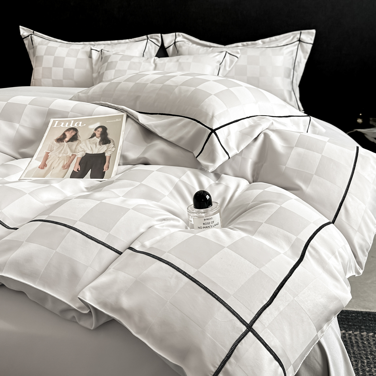 2026新款贡缎提花床单床笠四件套