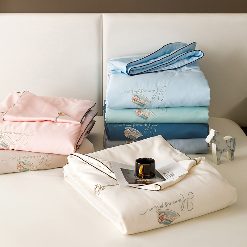 2026新款刺绣水洗真丝夏被四件套公主日记系列-风格二 组合