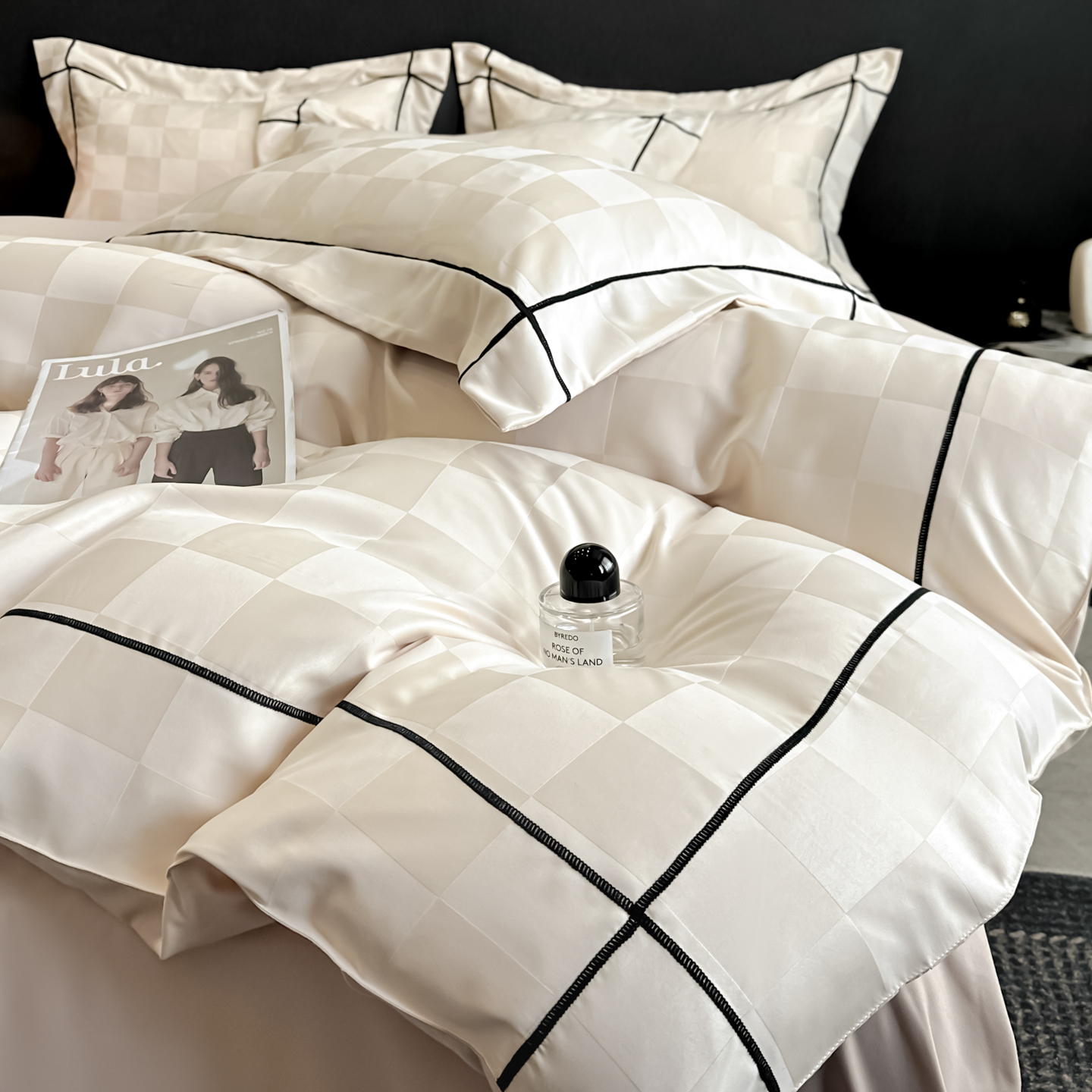 2026新款贡缎提花床单床笠四件套