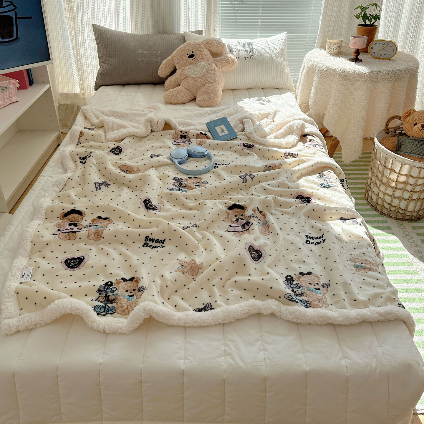 2025新款牛奶绒羊羔绒毛毯