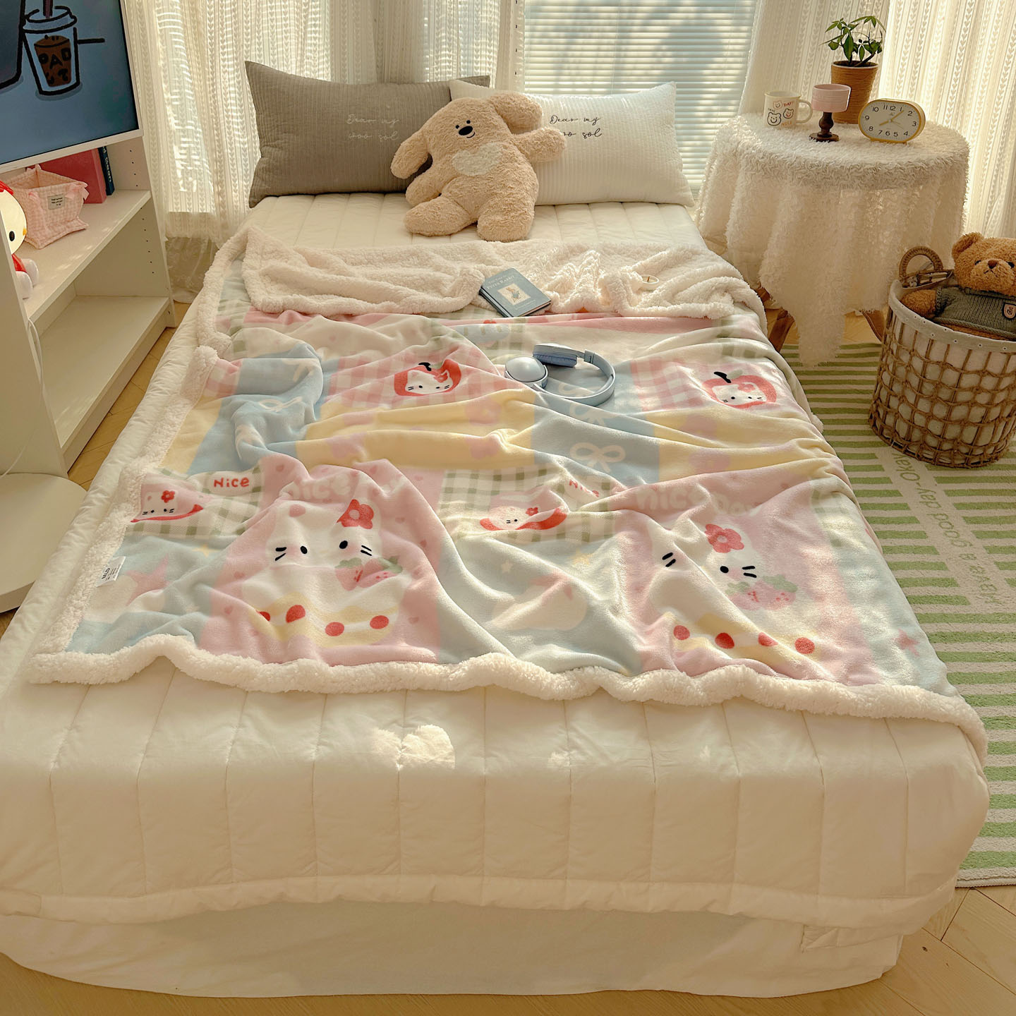 2025新款牛奶绒羊羔绒毛毯