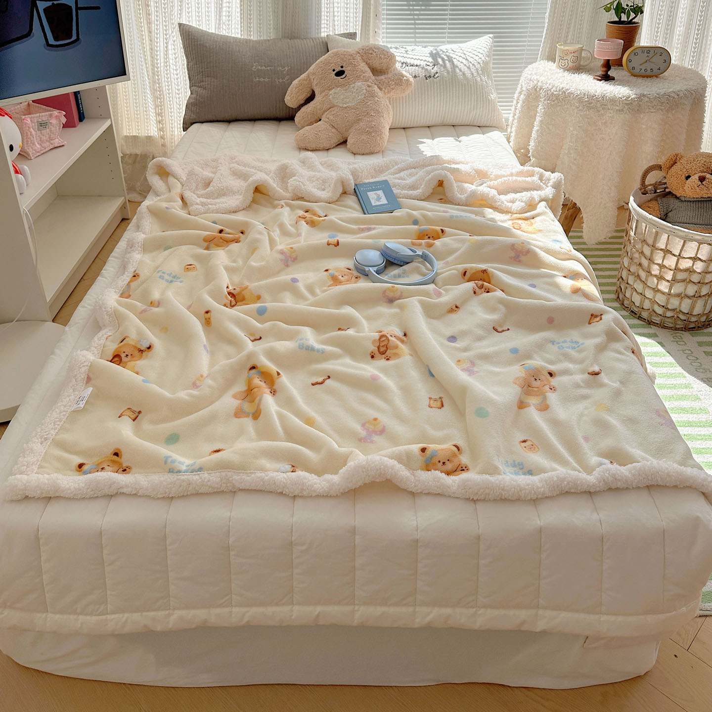 2025新款牛奶绒羊羔绒毛毯