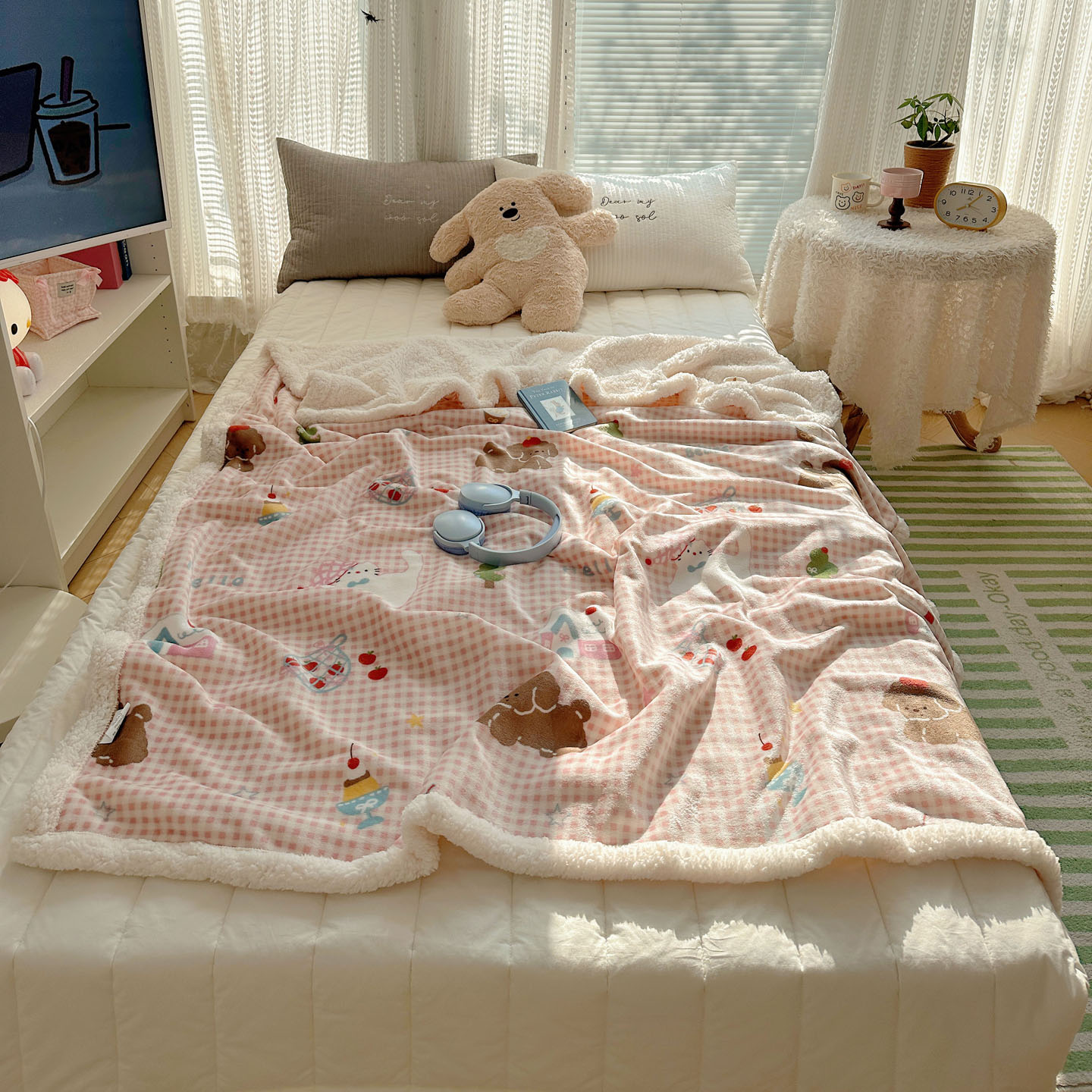 2025新款牛奶绒羊羔绒毛毯