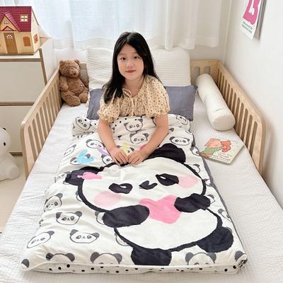 2023新款宝宝绒+全棉儿童睡袋75x155 熊猫