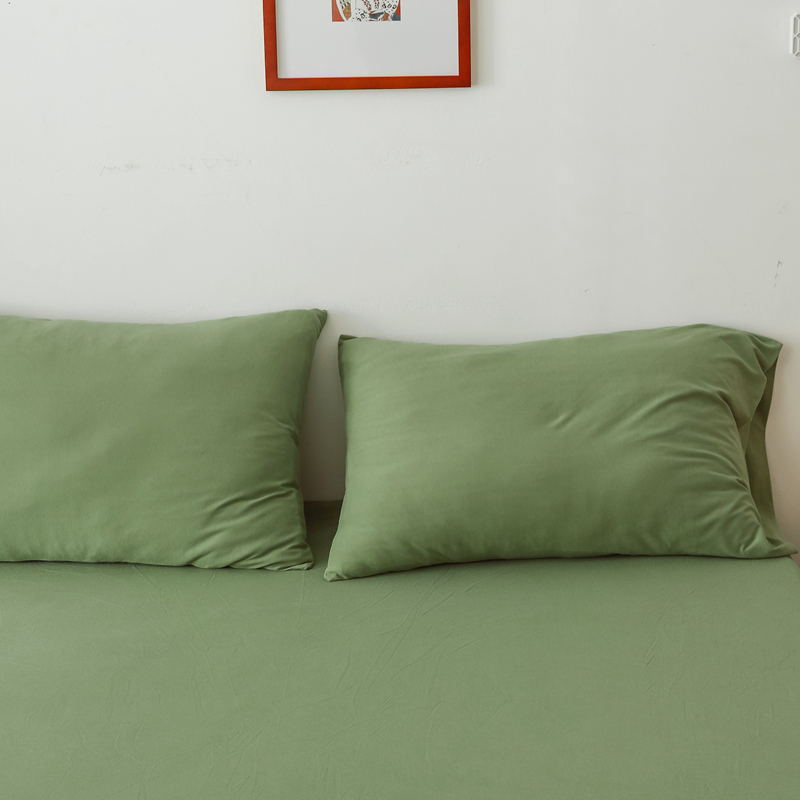 2020新款针织纯色单品枕套 48cmX74cm/对 柳绿