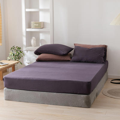 2020新款针织纯色单品床笠 150cmx200cm 琉璃紫