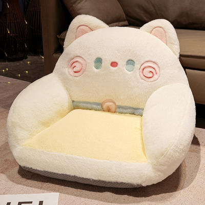 2023新款抱抱猫倚靠小沙发沙发坐垫 60X55X45cm 白猫小沙发
