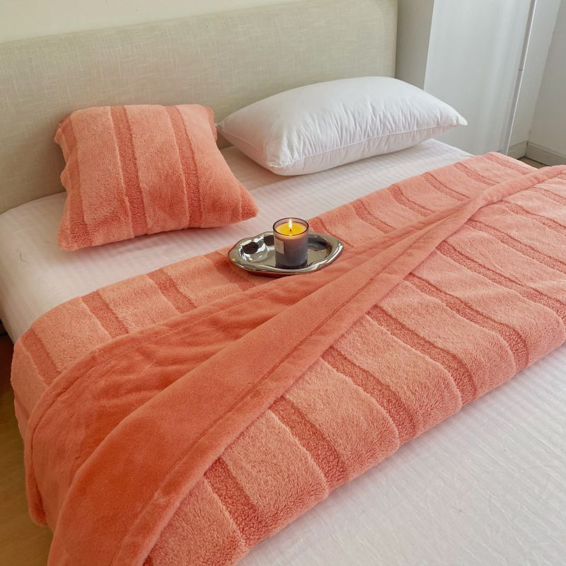 2022新款摩卡阳绒系列毛毯毯子 1.5*2.0m（5斤） 摩卡橙