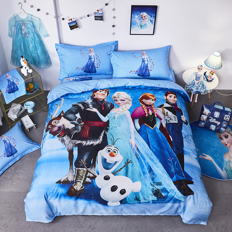2021春夏新品全棉卡通四套件  【正版迪士尼】 1.5m（5英尺）床 王子与公主
