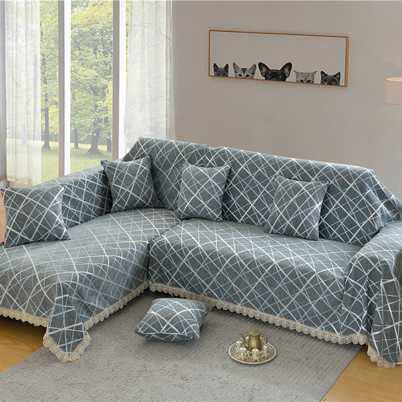 立体欧式提花全盖雪尼尔沙发巾沙发垫沙发套沙发罩 180*150 水立方