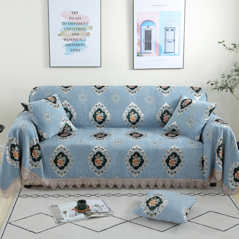 2020新款全盖雪尼尔沙发巾沙发垫沙发套沙发罩-花型1 180*150cm 梦境花园