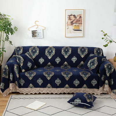 2020新款全盖雪尼尔沙发巾沙发垫沙发套沙发罩-花型2 180*150cm 欧式花纹