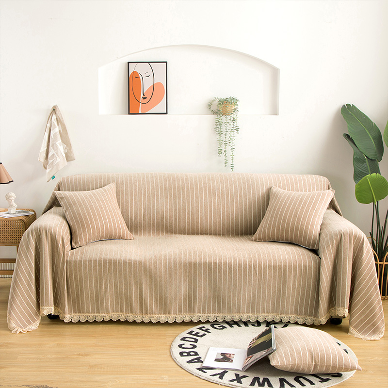 2020新款北欧纯色全盖雪尼尔沙发巾沙发垫沙发套沙发罩 180*150cm 皮尔卡-咖
