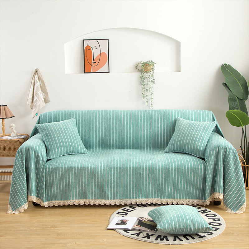 2020新款北欧纯色全盖雪尼尔沙发巾沙发垫沙发套沙发罩 180*150cm 皮尔卡-绿