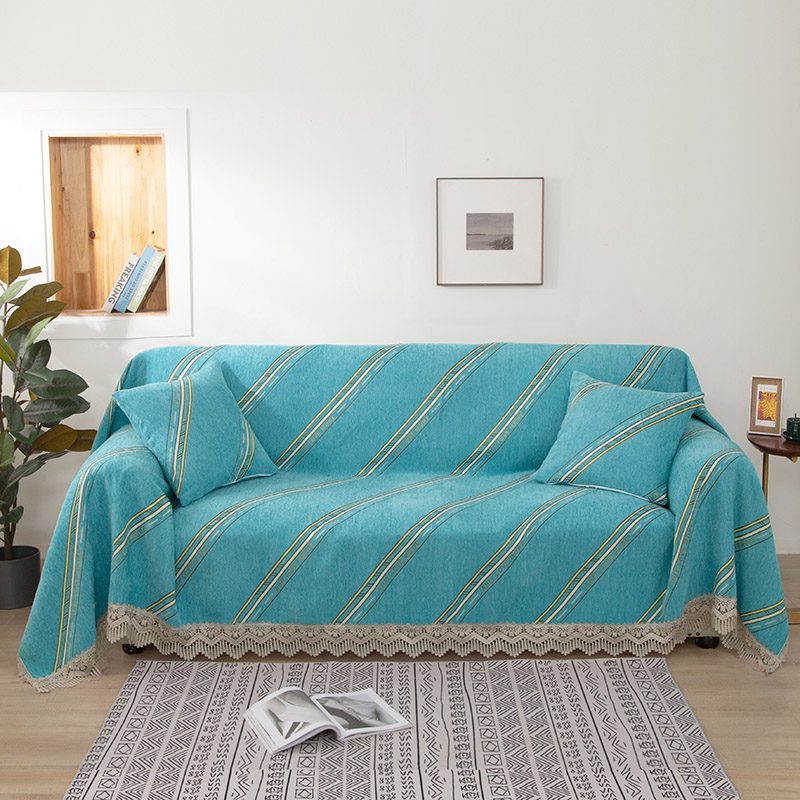 2021新款全盖雪尼尔沙发巾沙发垫沙发套沙发罩 180*150cm 哥伦比亚-绿
