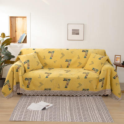 2021新款全盖雪尼尔沙发巾沙发垫沙发套沙发罩 180*150cm 七调-黄