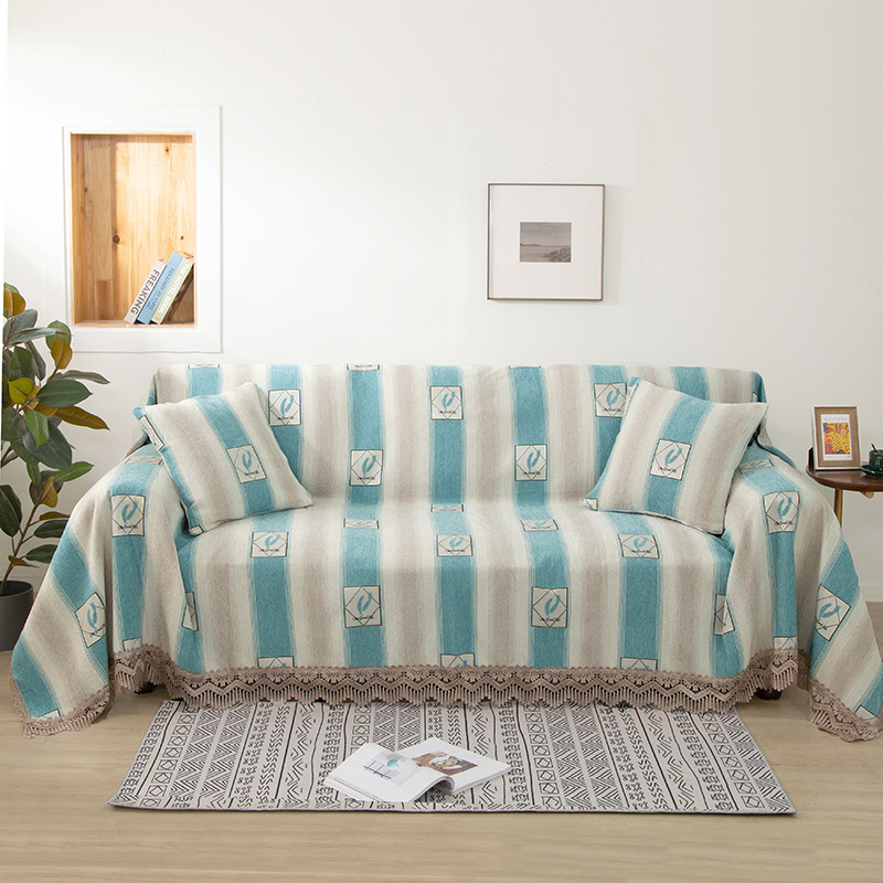 2021新款全盖雪尼尔沙发巾沙发垫沙发套沙发罩 180*150cm 西雅图-蓝