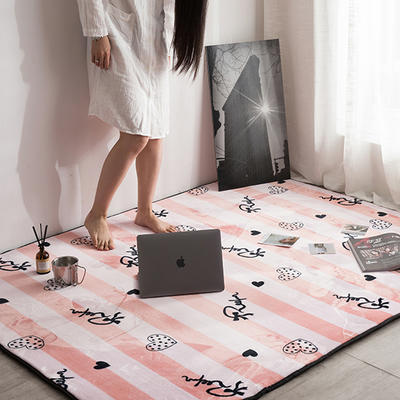 地毯地垫 （定制款） 95cm*95cm  小方垫 粉红女神