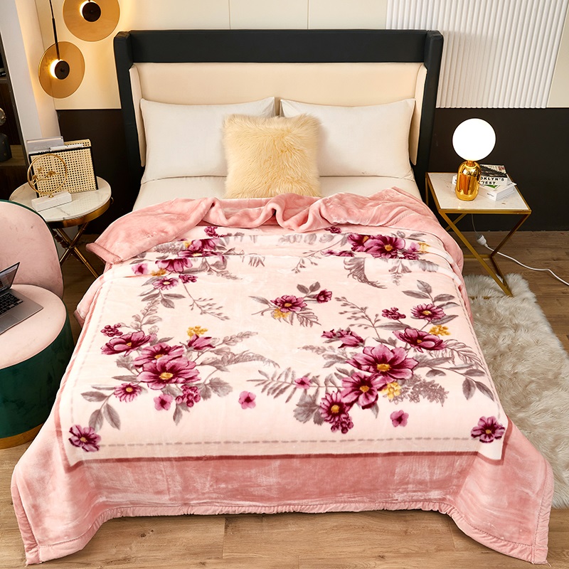 凤凰林 新款 拉舍尔毛毯1.5米1.8米 2米 4斤-12斤全规格 毯子 150*200cm 5斤 红粉世家