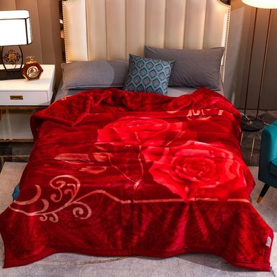 总 新款 凤凰林毛毯-拉舍尔毛毯-1.5米1.8米 2米全规格 毯子 150*200cm-5斤 293大红