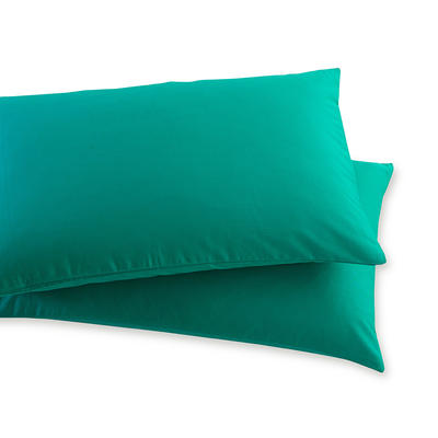 40s纯色枕套（一对） 48cmX74cm 湖绿