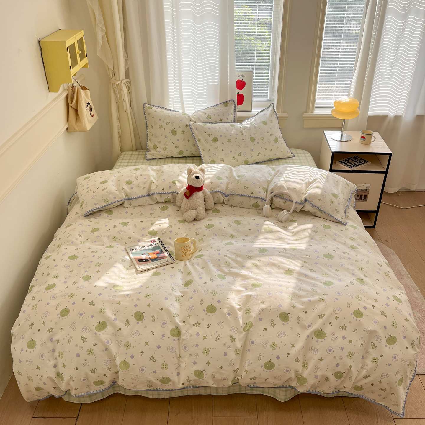 2026新款全棉印花贝壳边四件套系列 幸运草