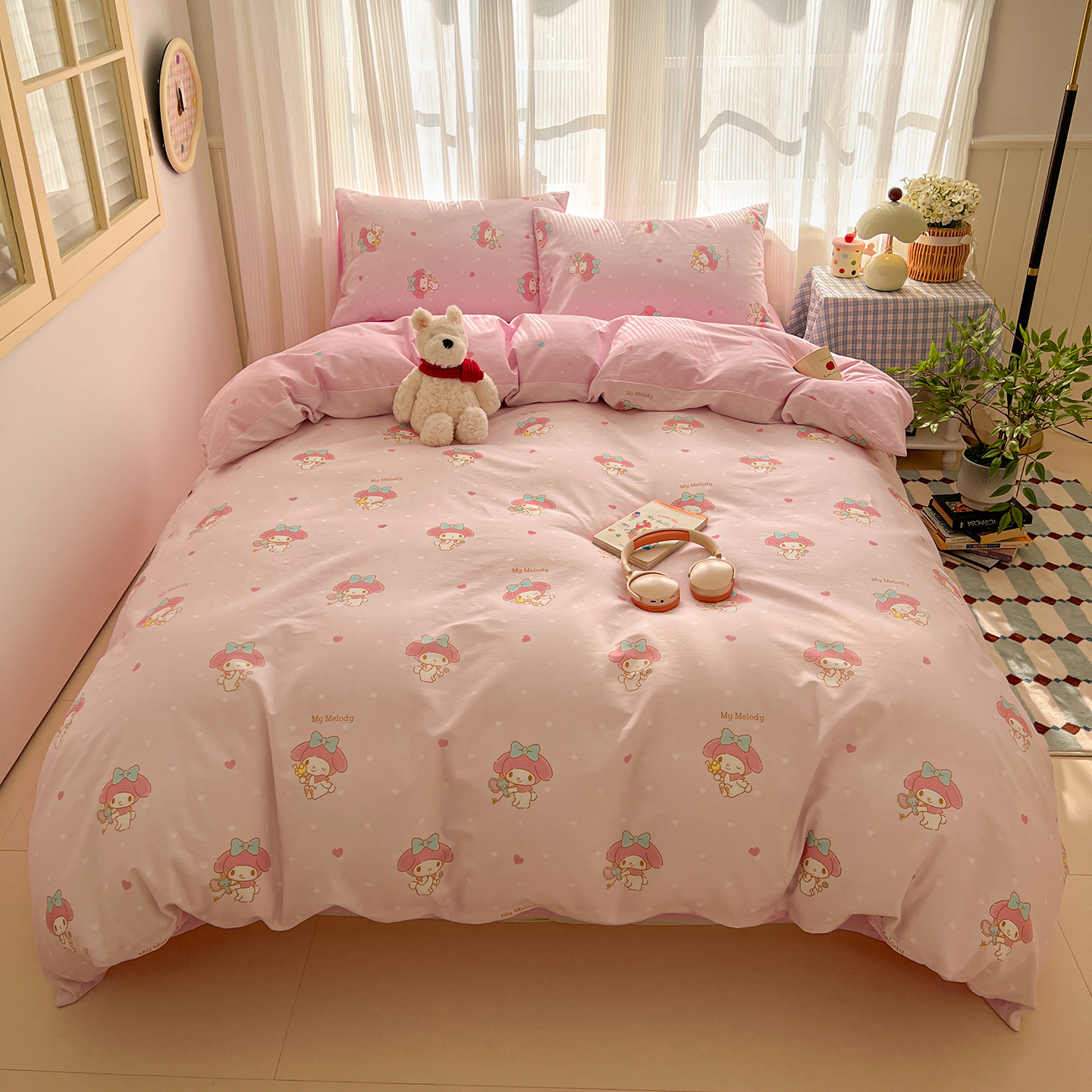 2026新款春夏正版三丽鸥全棉印花四件套系列 俏皮美乐蒂