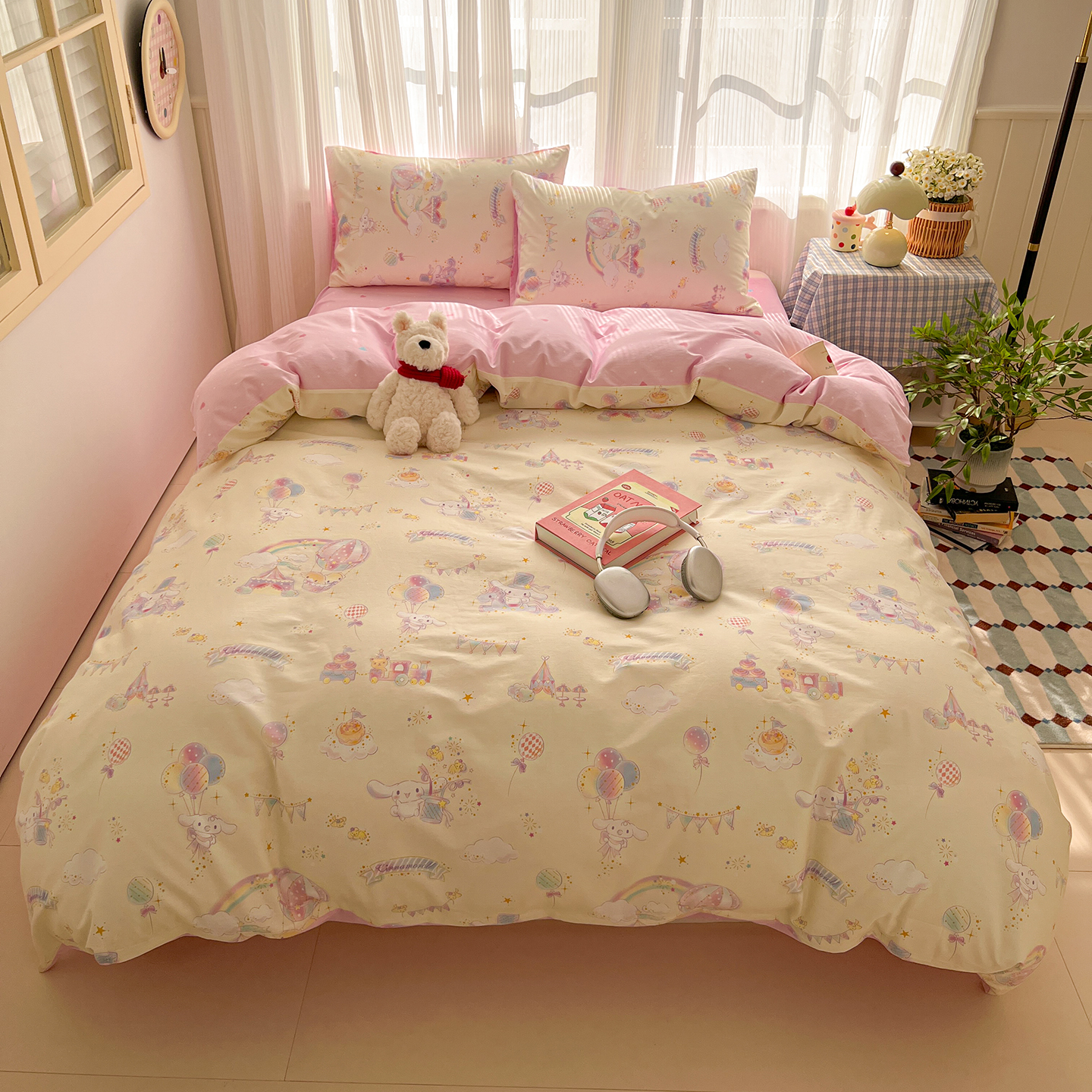 2026新款春夏正版三丽鸥全棉印花四件套系列 梦幻玉桂狗