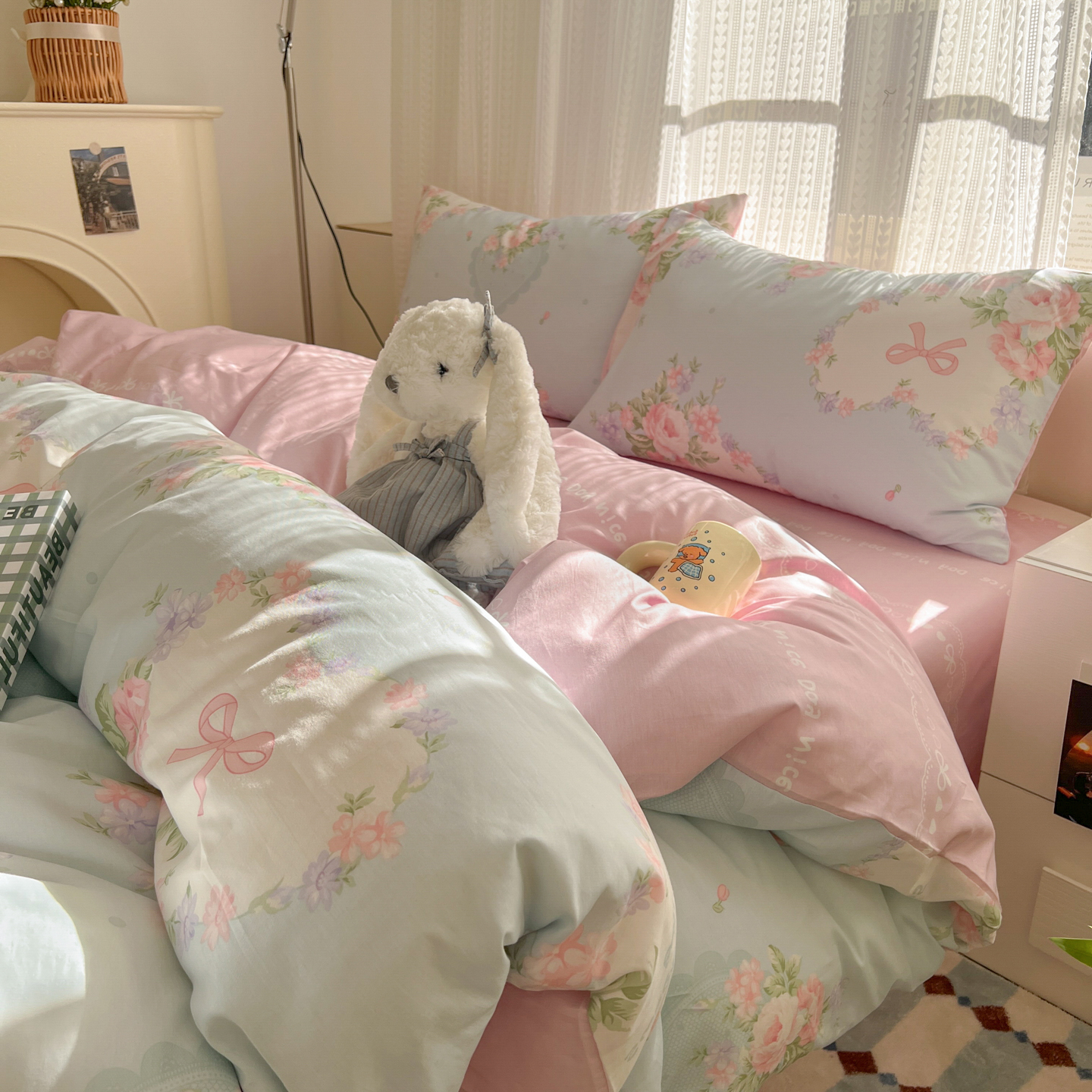 2026新款全棉印花四件套-春夏花卉系列-第一批 萱花