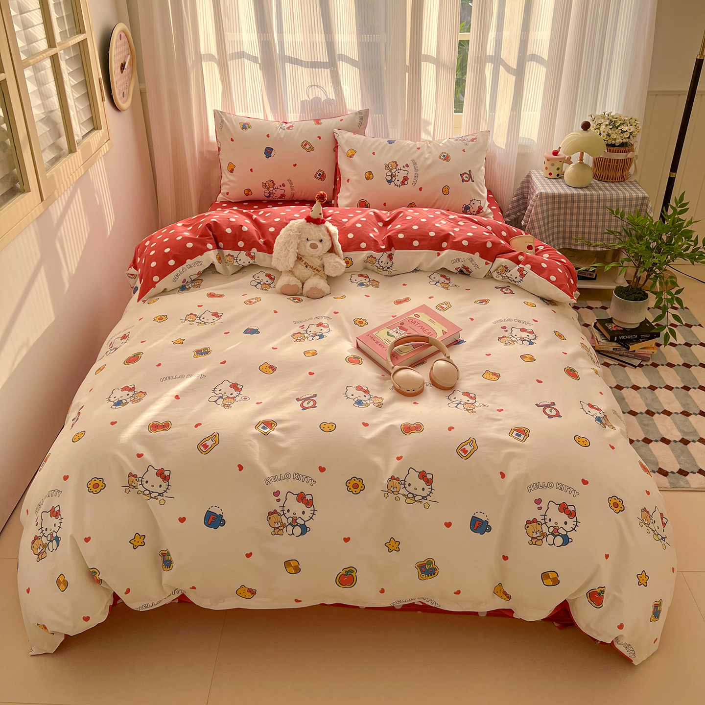 2026新款春夏正版三丽鸥全棉印花四件套系列 苹果KT