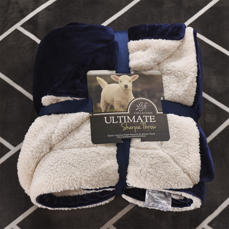 2021新款ULTIMATE羊羔绒毛毯羊羔绒毯 200*230cm 单色蓝