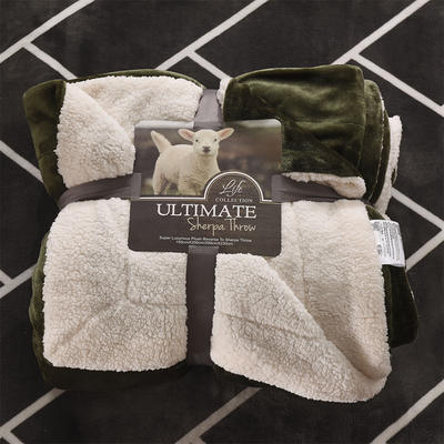 2021新款ULTIMATE羊羔绒毛毯羊羔绒毯 200*230cm 单色绿